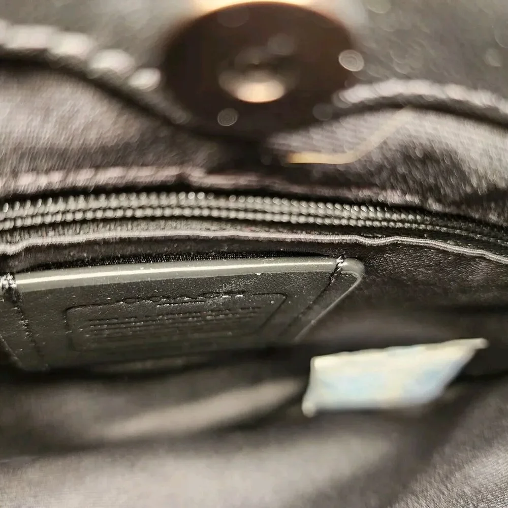 NWT Coach CP101 Penelope Leather Shoulder Bag Black